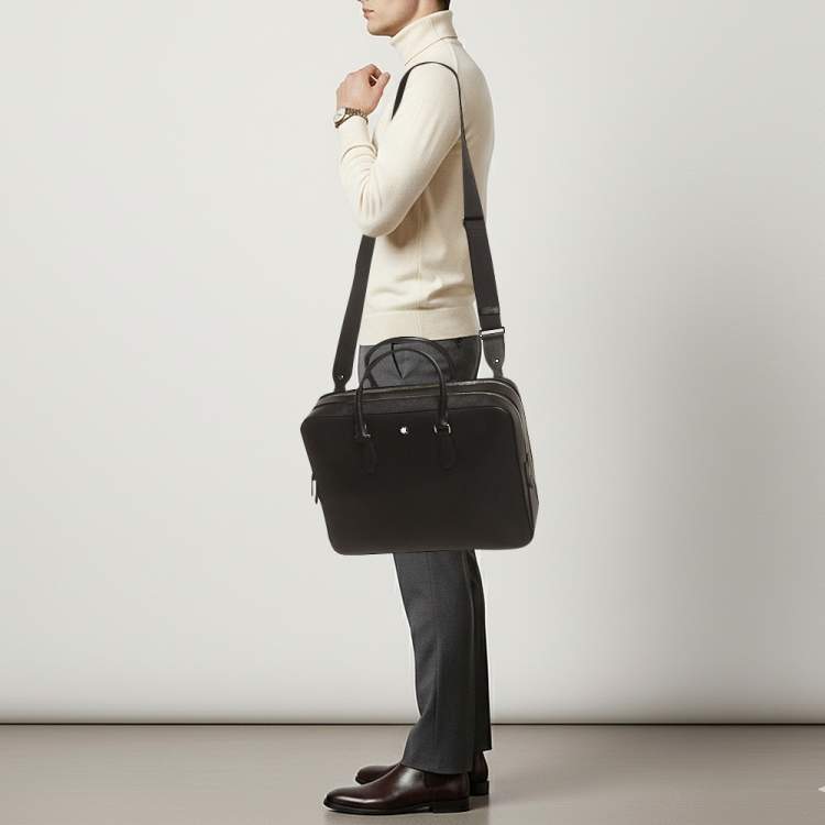 Pre Owned Montblanc Sartorial Large Black Leather Document Case