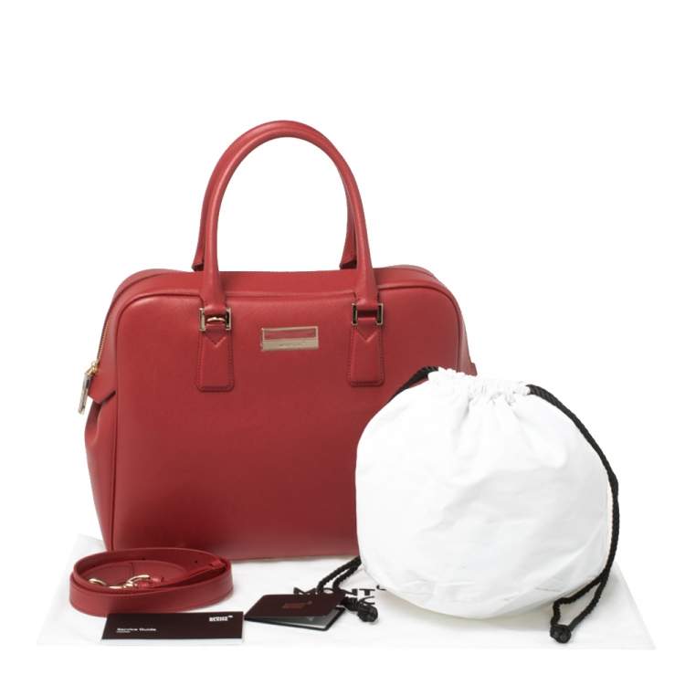 Pre Owned Montblanc Red Leather Sartorial Briefcase