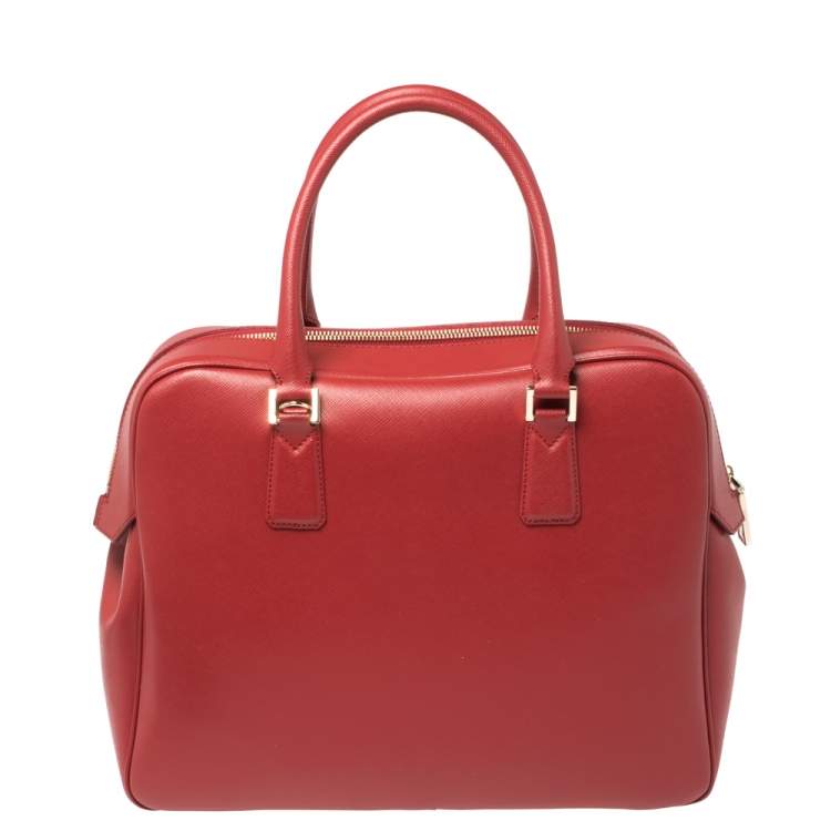 Pre Owned Montblanc Red Leather Sartorial Briefcase