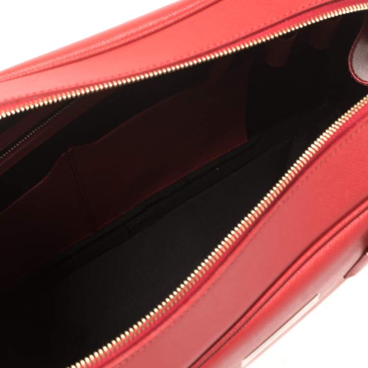 Pre Owned Montblanc Red Leather Sartorial Briefcase