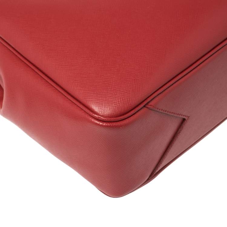 Pre Owned Montblanc Red Leather Sartorial Briefcase