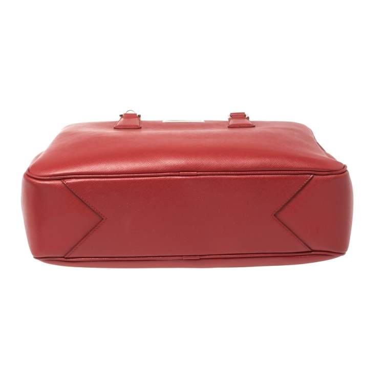 Pre Owned Montblanc Red Leather Sartorial Briefcase