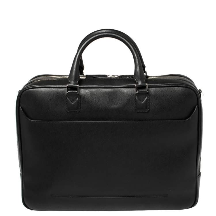 Pre Owned Montblanc Black Leather Large Sartorial Document Briefcase