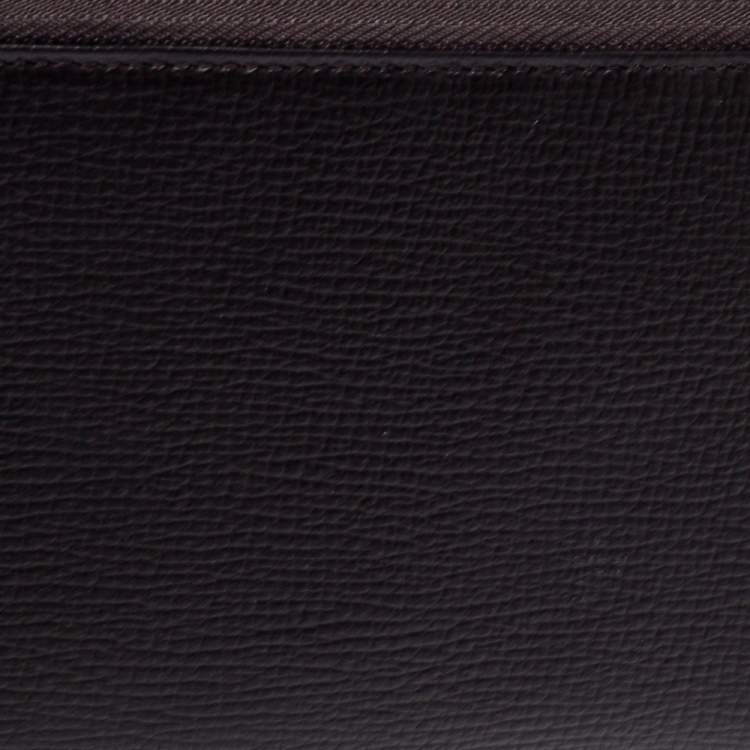 مملوكة مسبقًا Montblanc Dark Brown Grain Leather Meisterstuck Travel Wallet