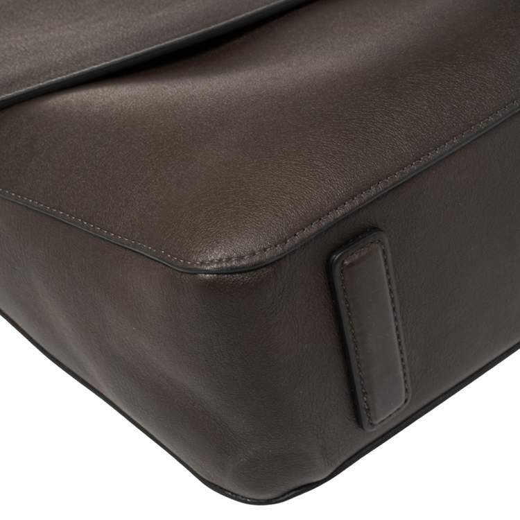 Pre Owned Montblanc Dark Brown Leather Meisterstuck Sfumato Briefcase