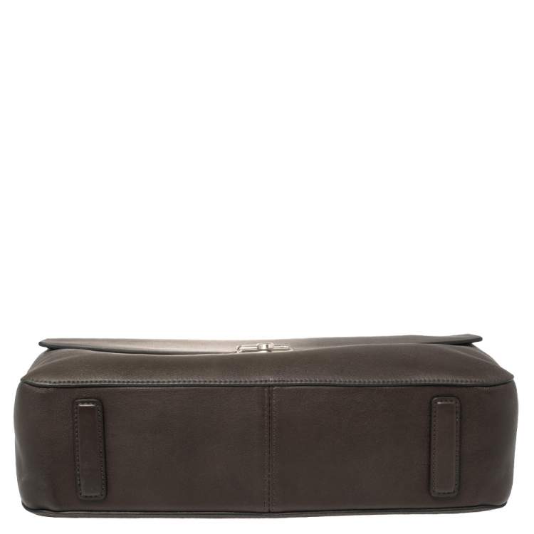 Pre Owned Montblanc Dark Brown Leather Meisterstuck Sfumato Briefcase