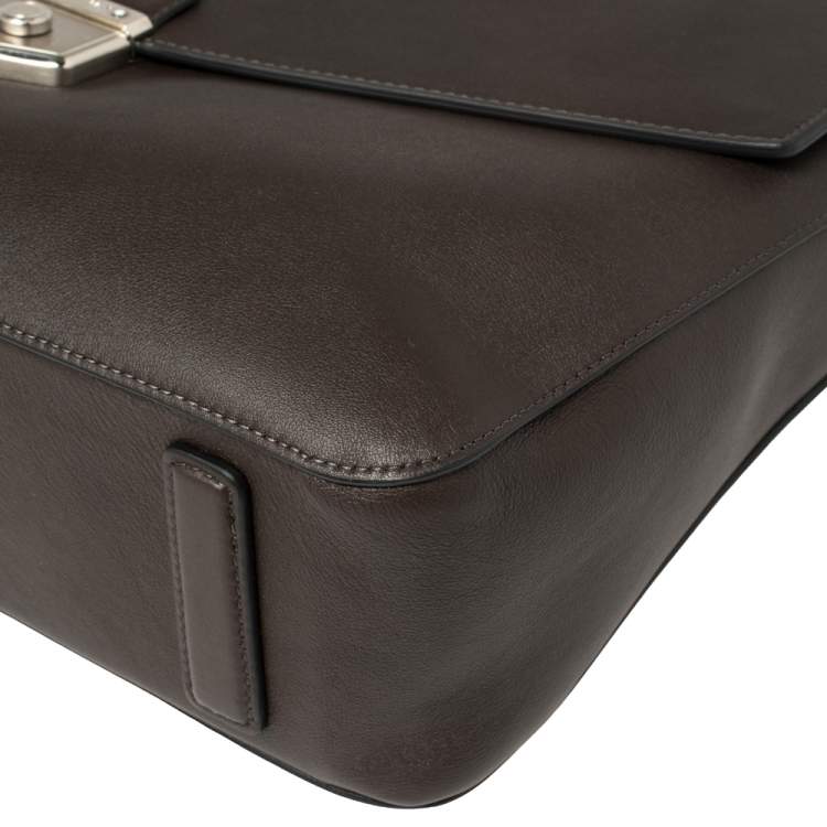 Pre Owned Montblanc Dark Brown Leather Meisterstuck Sfumato Briefcase