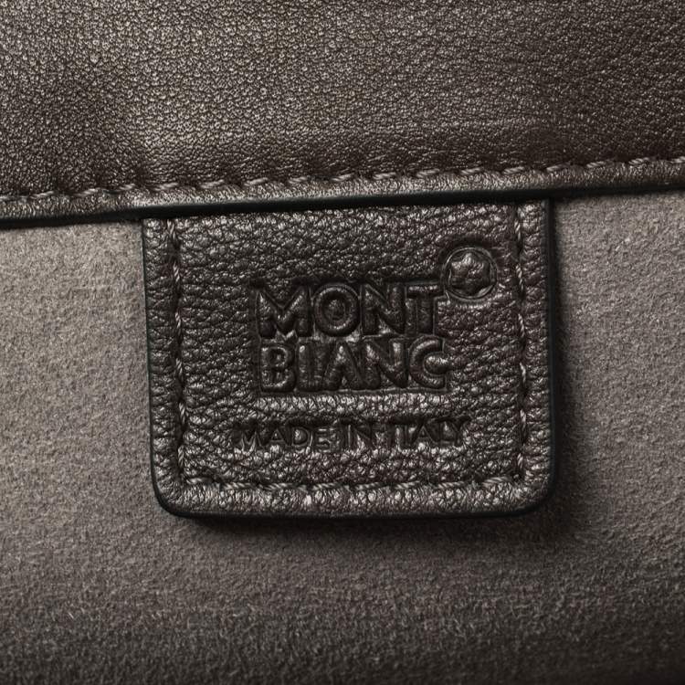 Pre Owned Montblanc Dark Brown Leather Meisterstuck Sfumato Briefcase