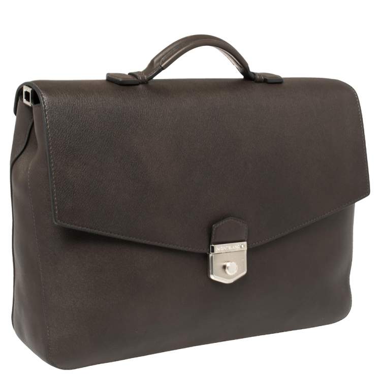 Pre Owned Montblanc Dark Brown Leather Meisterstuck Sfumato Briefcase