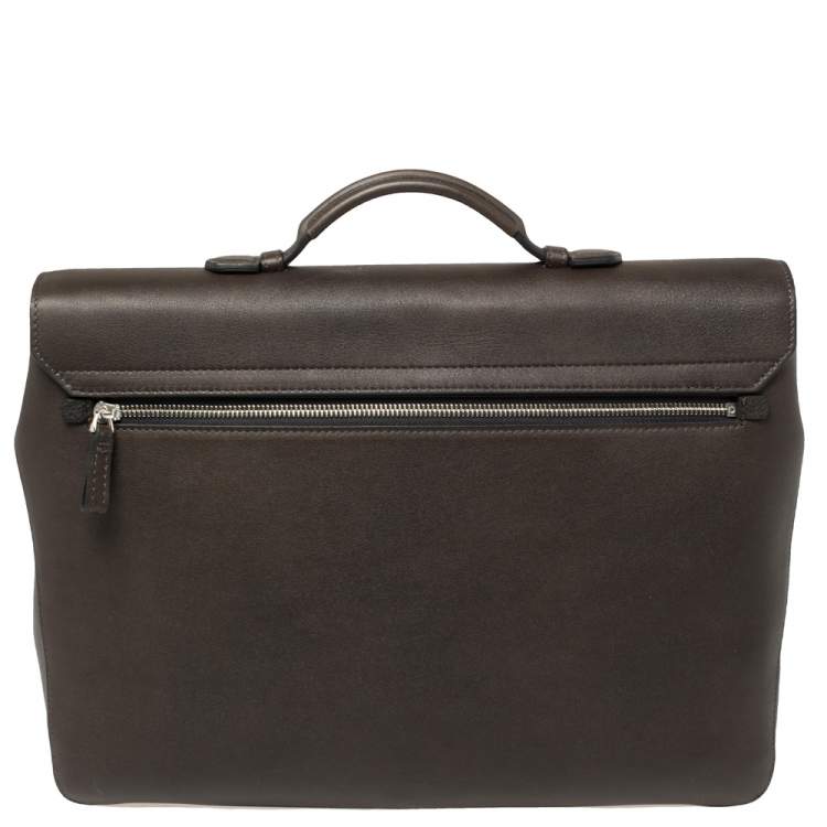 Pre Owned Montblanc Dark Brown Leather Meisterstuck Sfumato Briefcase