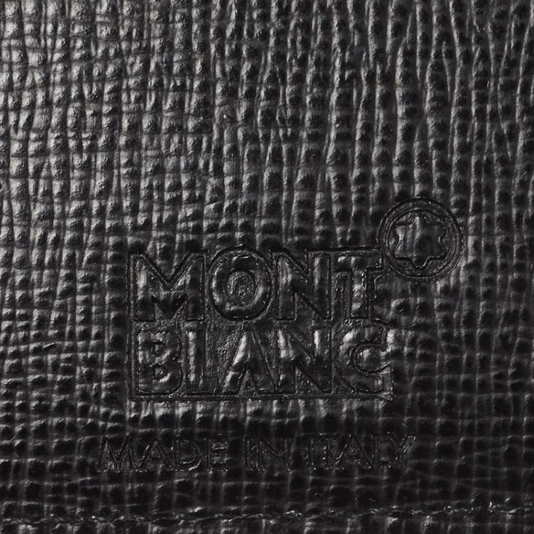 Pre Owned Montblanc Black Leather Meisterstuck Business Card Holder Set