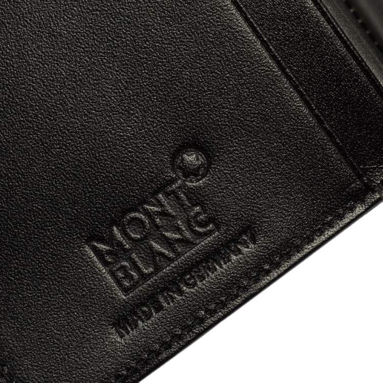 Pre Owned Montblanc Black Leather Meisterstuck Multi Credit Card Case 