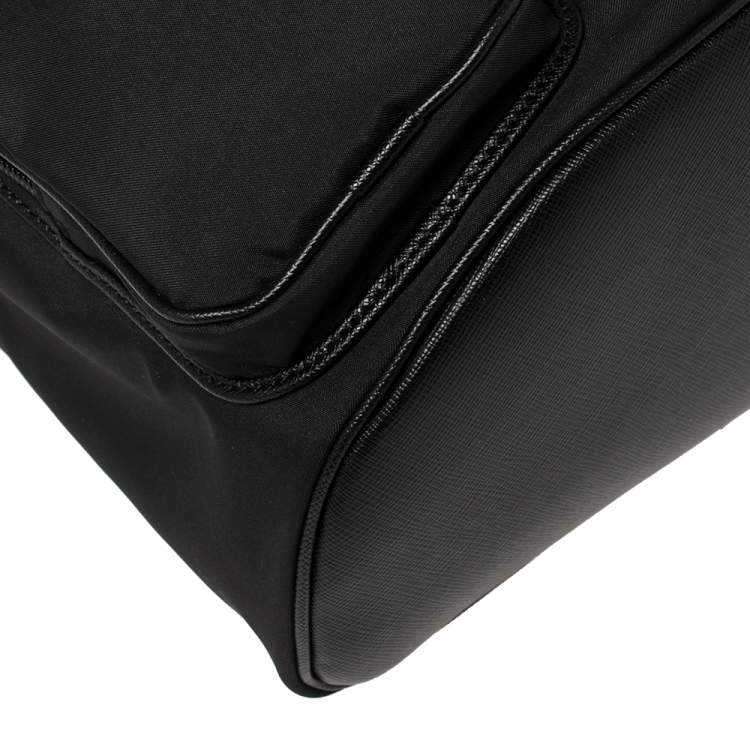 Pre Owned Montblanc Black Nylon and Leather Small Sartorial Jet Backpack
