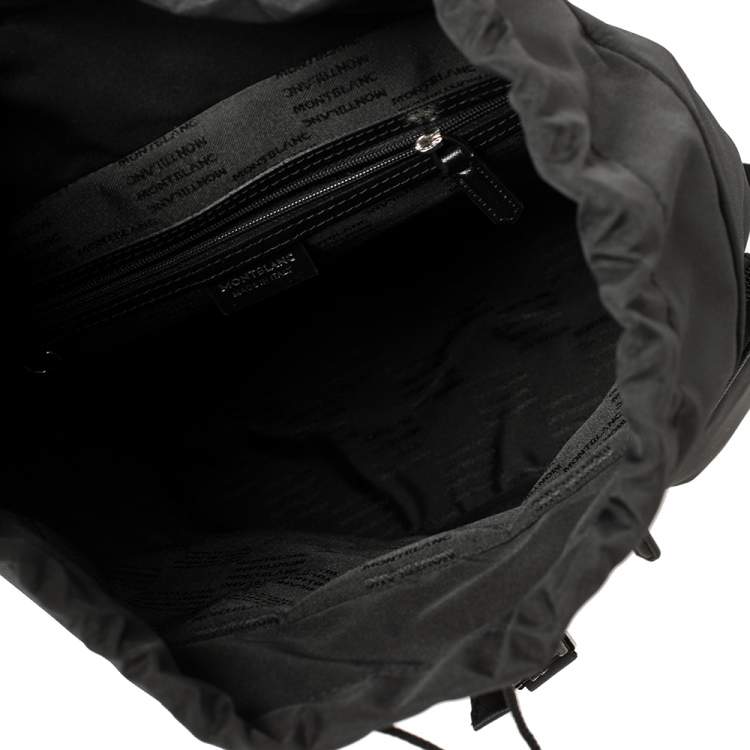Pre Owned Montblanc Black Nylon and Leather Small Sartorial Jet Backpack