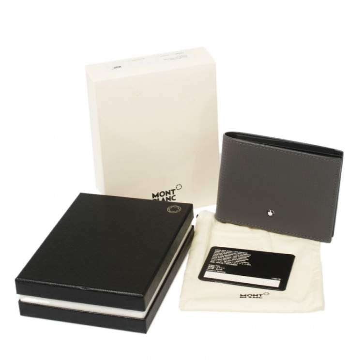 مملوكة مسبقًا Montblanc Grey Leather Extreme 6CC Bifold Wallet 