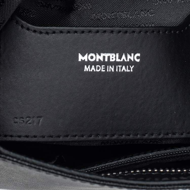 Pre Owned Montblanc Black Leather Medium Sartorial Envelope Messenger Bag