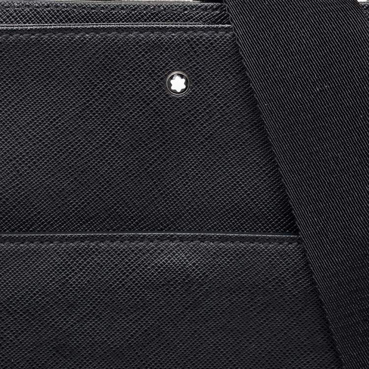 Pre Owned Montblanc Black Leather Medium Sartorial Envelope Messenger Bag