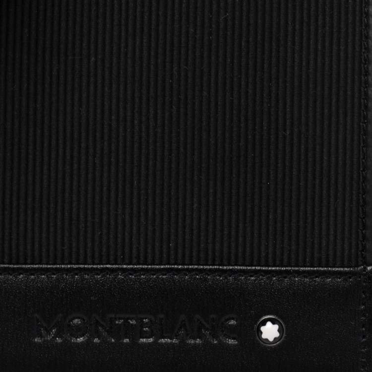 Pre Owned Montblanc Black Nylon and Leather Nightflight Bifold Wallet 