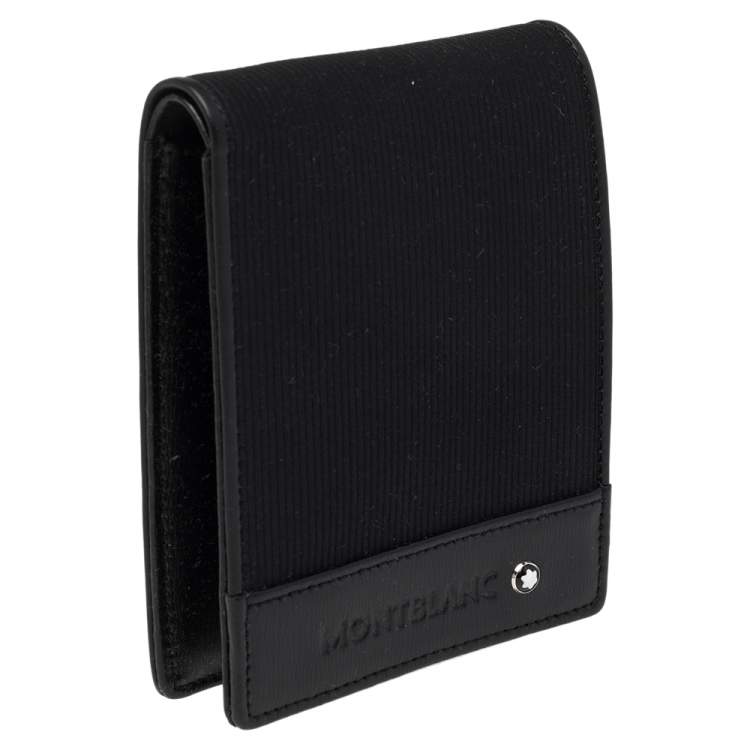 Pre Owned Montblanc Black Nylon and Leather Nightflight Bifold Wallet 