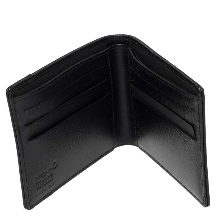 Pre Owned Montblanc Black Nylon and Leather Nightflight Bifold Wallet 
