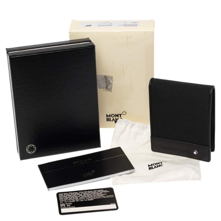Pre Owned Montblanc Black Nylon and Leather Nightflight Bifold Wallet 