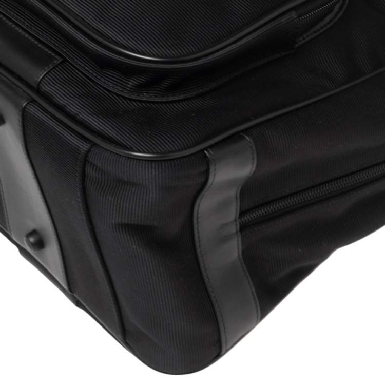 Pre Owned Montblanc Black Nylon and Leather Nightflight Holdall Briefcase