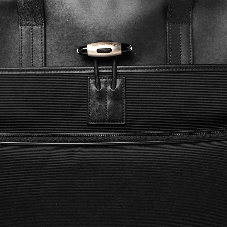 Pre Owned Montblanc Black Nylon and Leather Nightflight Holdall Briefcase