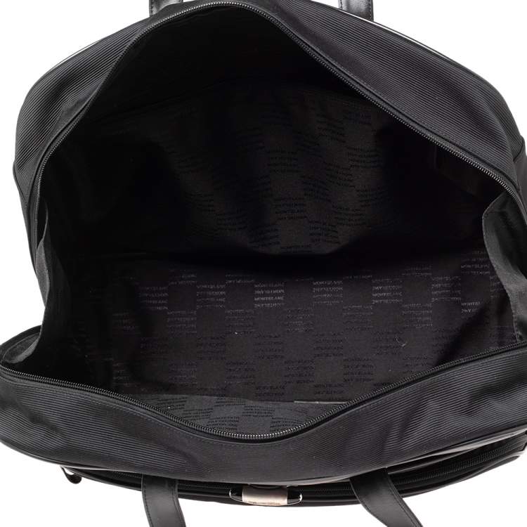 Pre Owned Montblanc Black Nylon and Leather Nightflight Holdall Briefcase