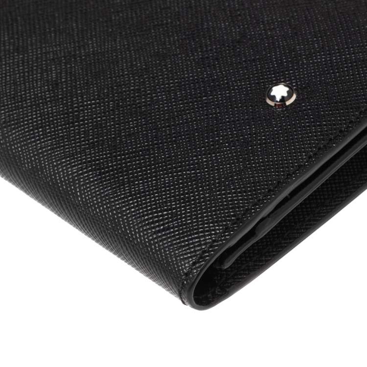 Pre Owned Montblanc Black Leather Sartorial 14CC Vertical Wallet 
