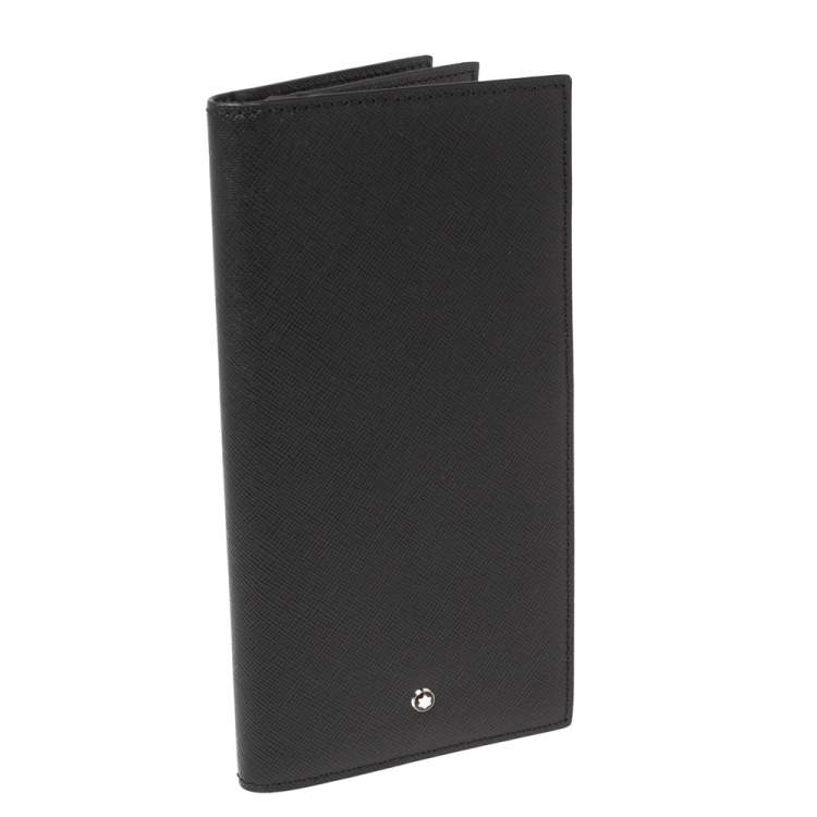 Pre Owned Montblanc Black Leather Sartorial 14CC Vertical Wallet 