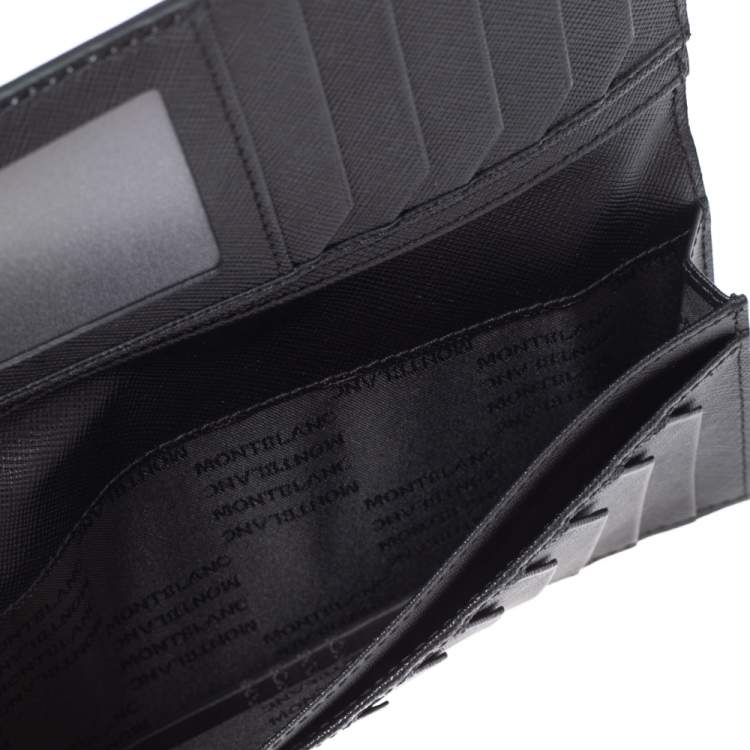 Pre Owned Montblanc Black Leather Sartorial 14CC Vertical Wallet 