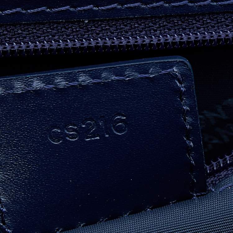 Pre Owned Montblanc Navy Blue Leather Meisterstuck Classic Single Gusset Briefcase