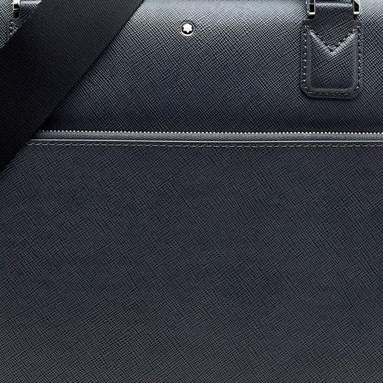 Pre Owned Montblanc Dark Grey Leather Large Sartorial Document Briefcase