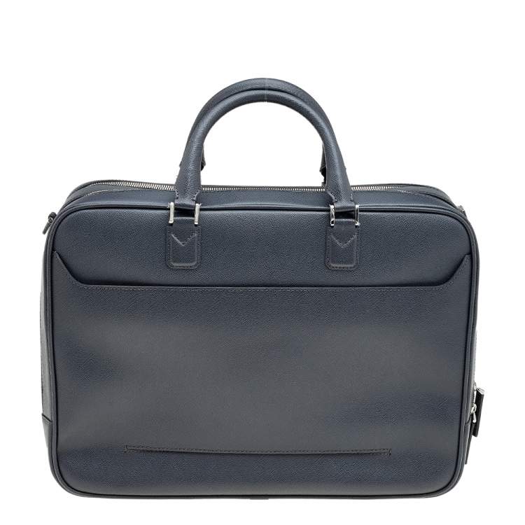 Pre Owned Montblanc Dark Grey Leather Large Sartorial Document Briefcase
