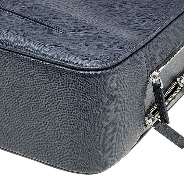 Pre Owned Montblanc Dark Grey Leather Large Sartorial Document Briefcase