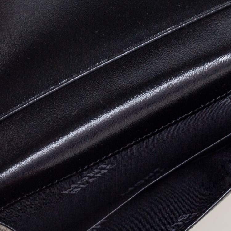 Pre Owned Montblanc Black Leather Business Card Holder