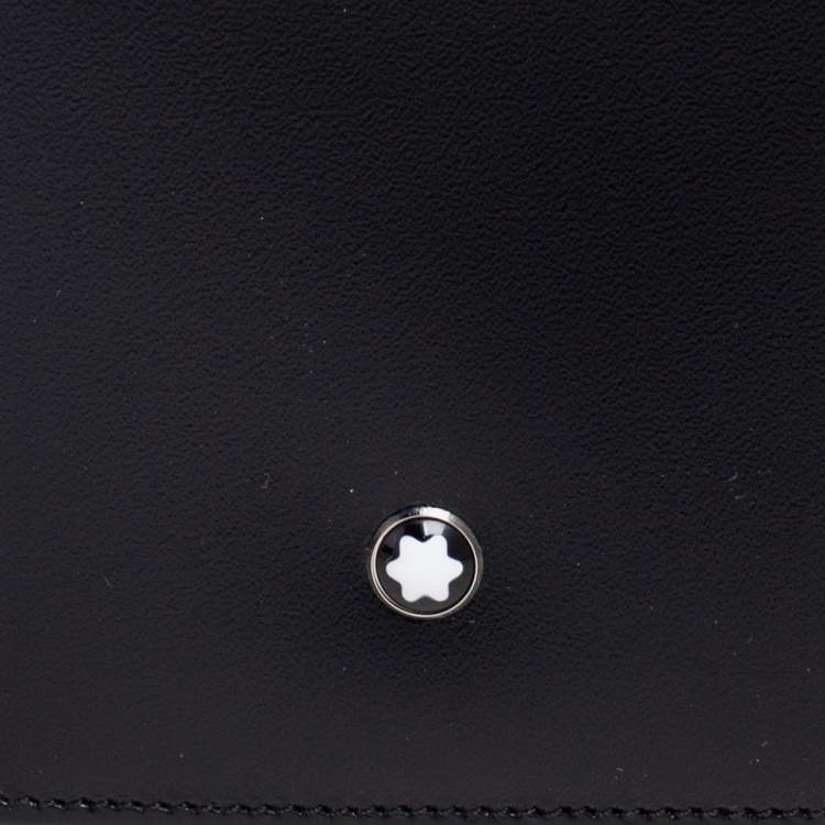 Pre Owned Montblanc Black Leather Business Card Holder