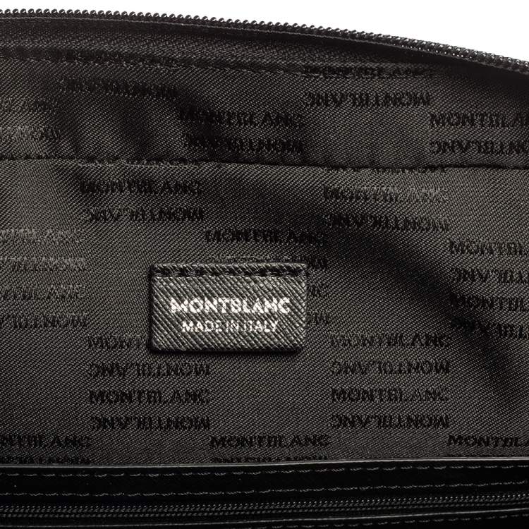 Pre Owned Montblanc Blue/Black Camouflage Leather Sactorial Briefcase
