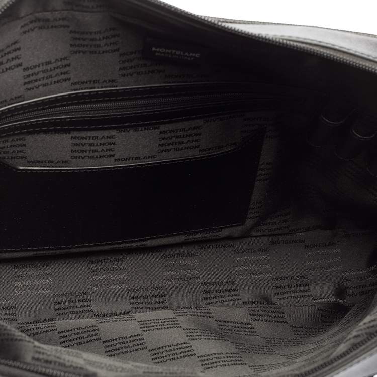 Pre Owned Montblanc Blue/Black Camouflage Leather Sactorial Briefcase
