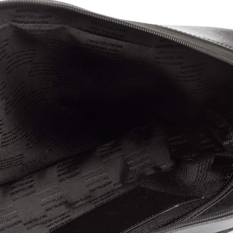 Pre Owned Montblanc Blue/Black Camouflage Leather Sactorial Briefcase