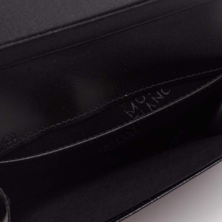 مملوكة مسبقًا Montblanc Black Leather Meisterstuck Business Card Holder