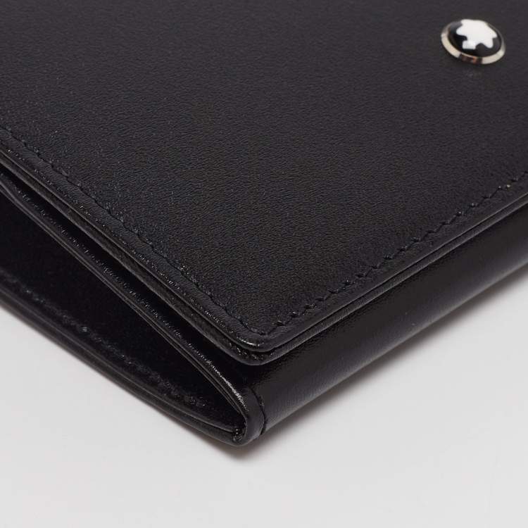 مملوكة مسبقًا Montblanc Black Leather Meisterstuck Business Card Holder