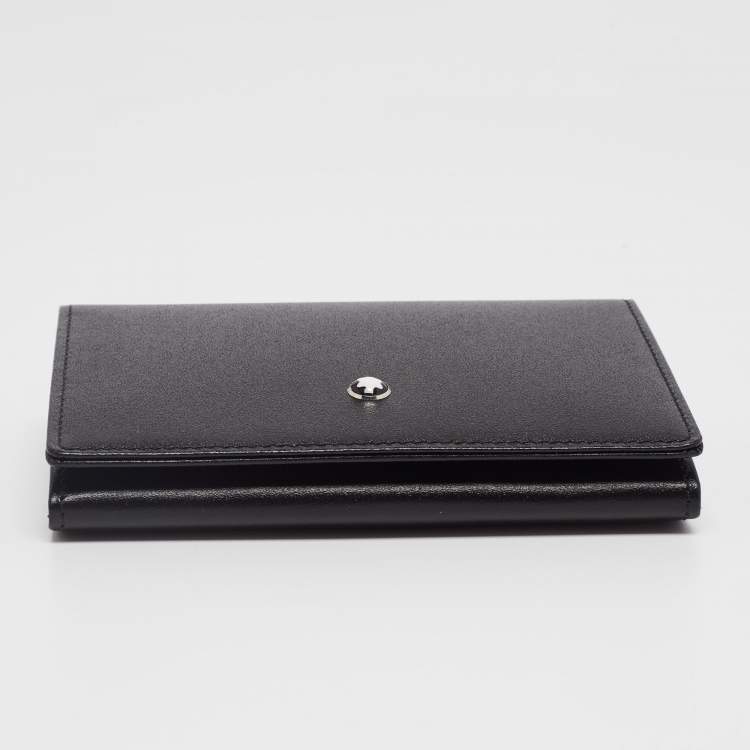 مملوكة مسبقًا Montblanc Black Leather Meisterstuck Business Card Holder