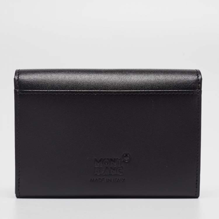 مملوكة مسبقًا Montblanc Black Leather Meisterstuck Business Card Holder