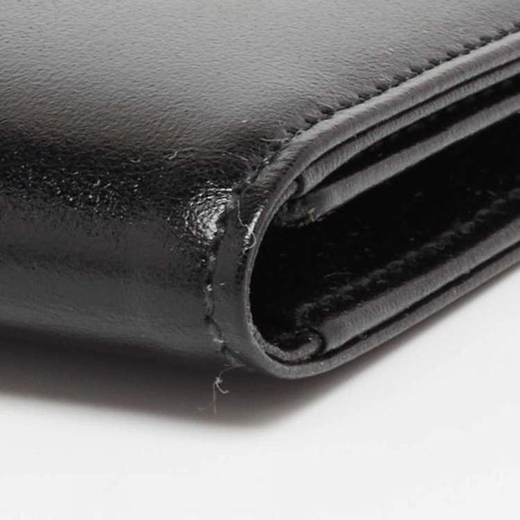 Pre Owned Montblanc Black Leather Meisterstuck Business Card Holder