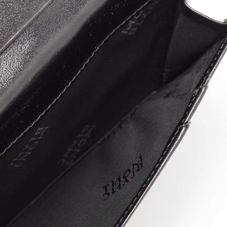 Pre Owned Montblanc Black Leather Meisterstuck Business Card Holder