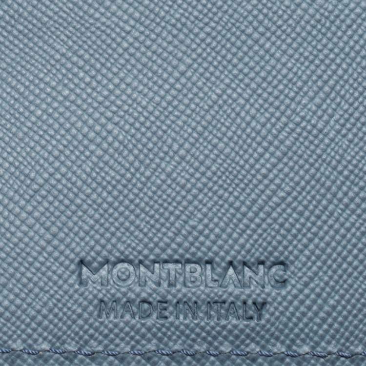 Pre Owned Montblanc Light Blue Leather Sartorial Bi-fold Wallet