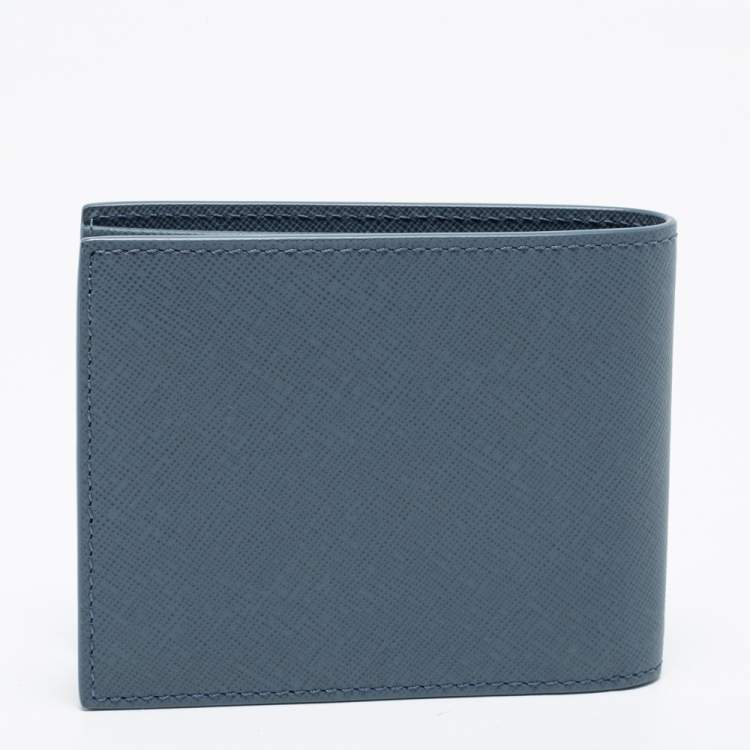 Pre Owned Montblanc Light Blue Leather Sartorial Bi-fold Wallet