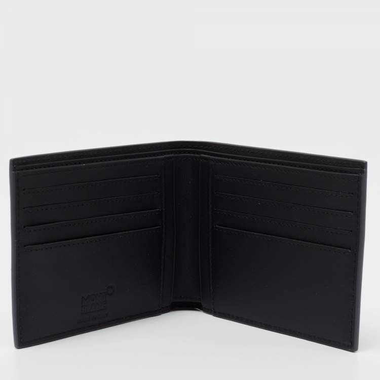 Pre Owned Montblanc Grey/Black Leather Westside Extreme 8CC Bifold Wallet