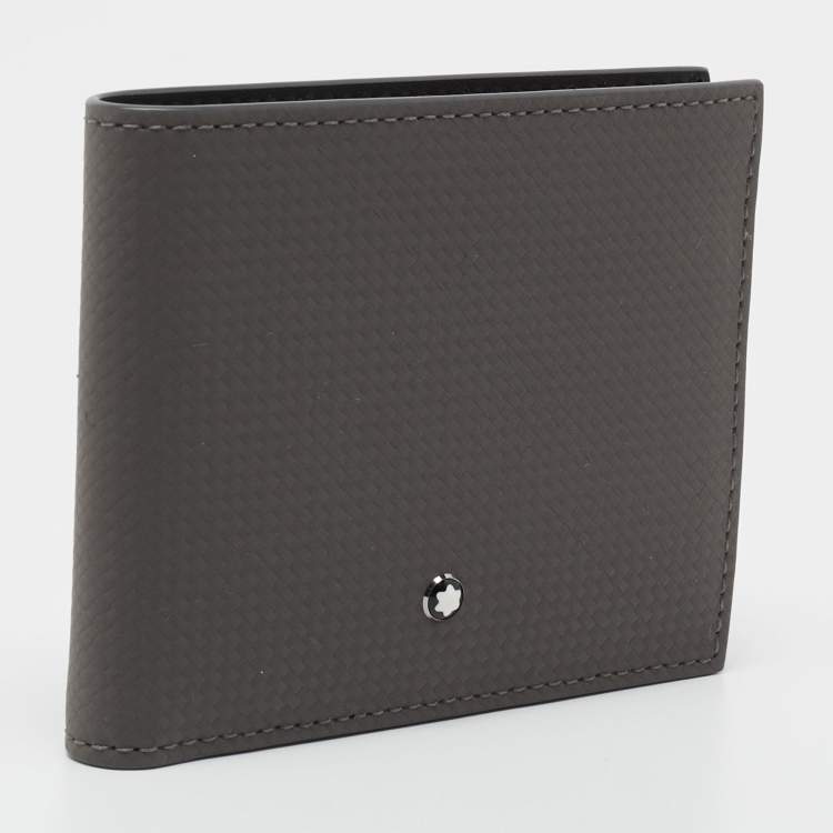 Pre Owned Montblanc Grey/Black Leather Westside Extreme 8CC Bifold Wallet